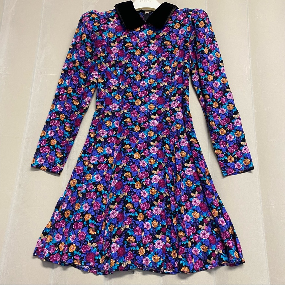 Vintage Jessica McClintock Gunne Sax Dress Size 5/6 Floral Cottagecore Prairie